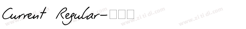 Current Regular字体转换